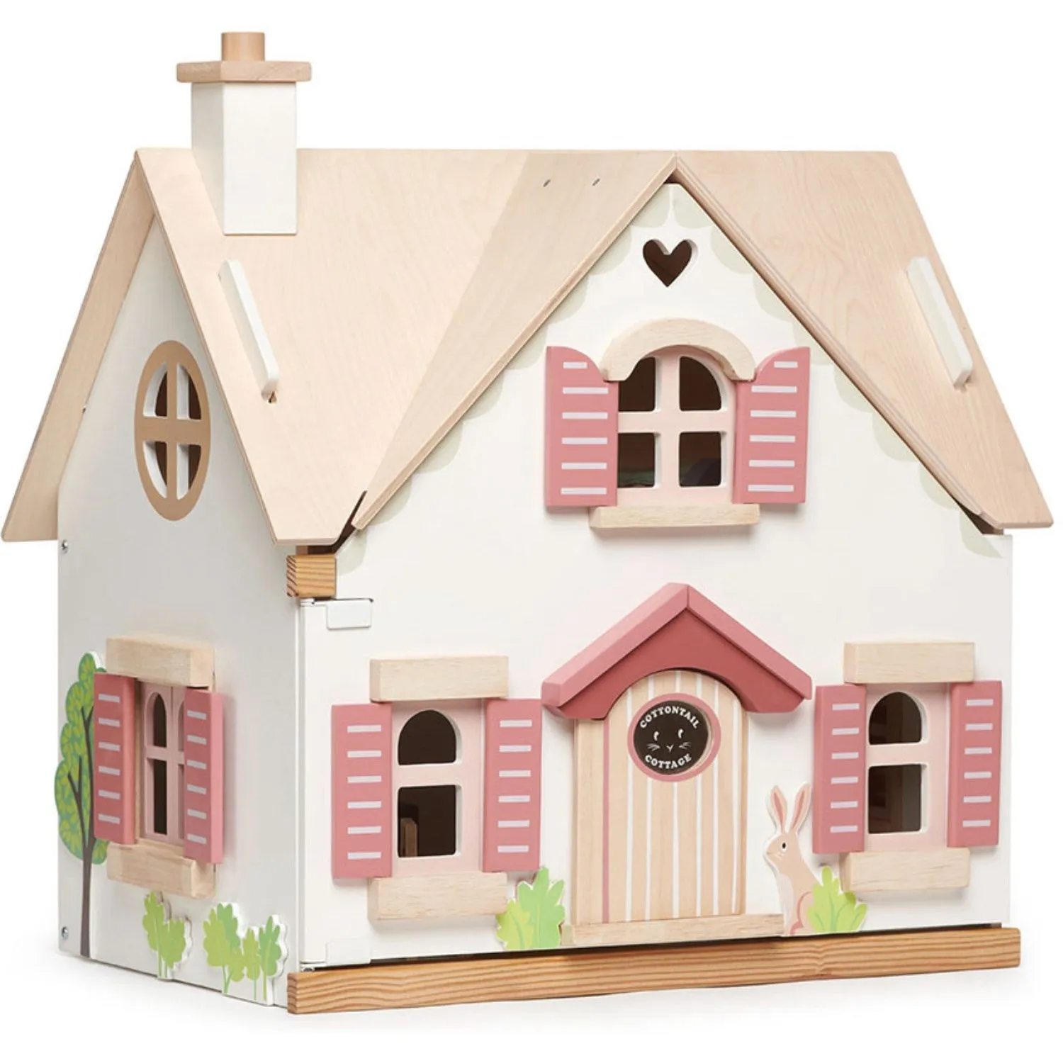 Tender Leaf Dollhus With Furniture - Cottontail Cottage