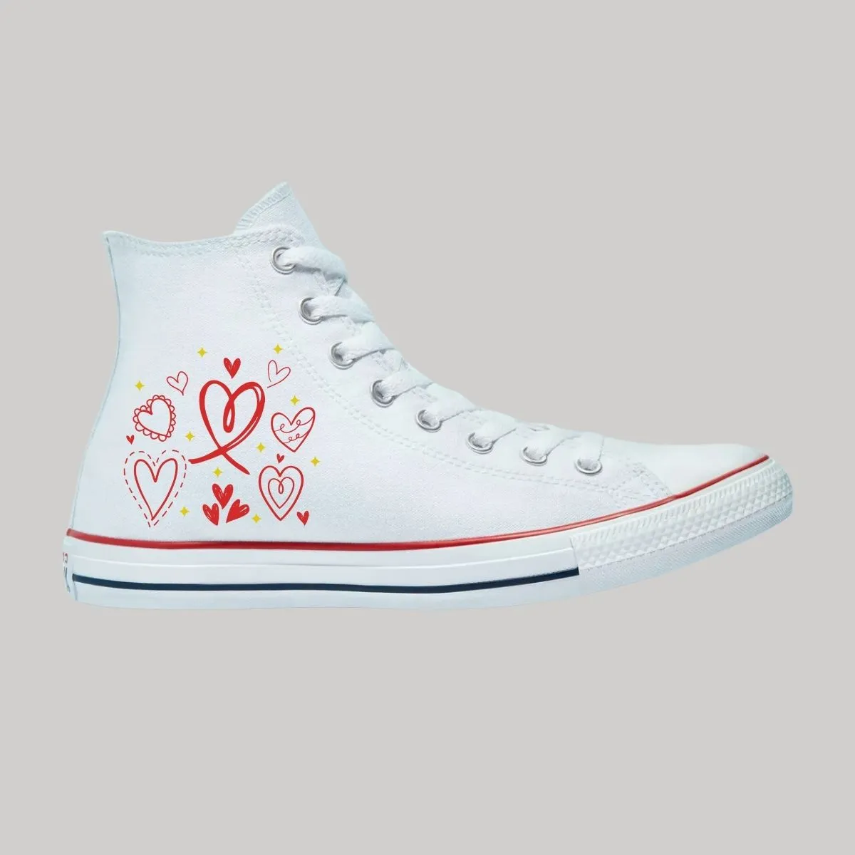 Tenis Converse Chuck Taylor Bota Unisex Corazones