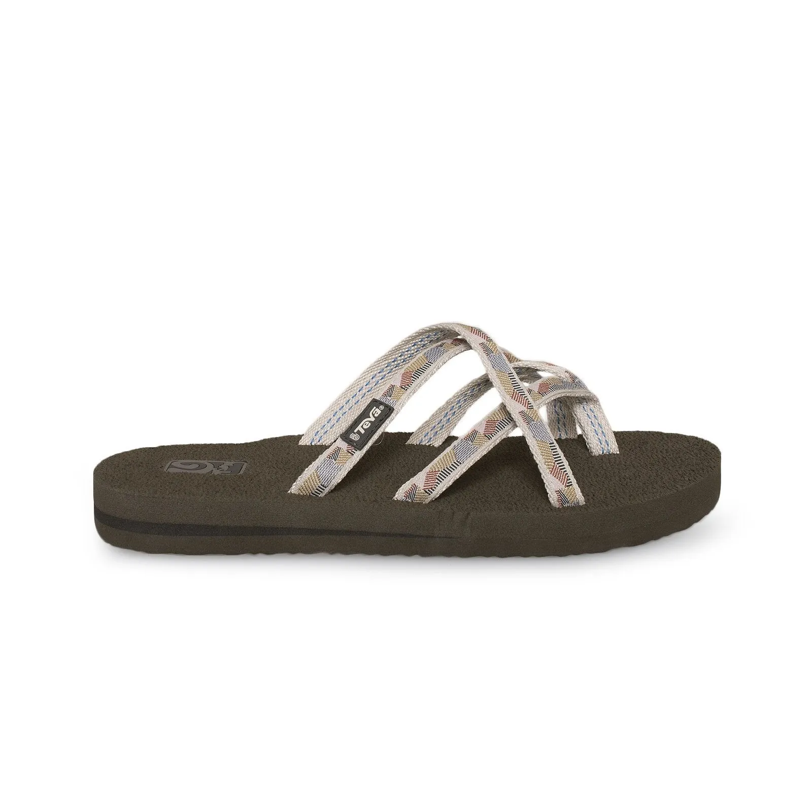 Teva Olowahu Waterfall Antique Gold Flip Flops - Women's