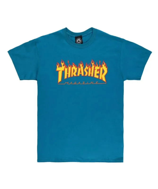 Thrasher Flame Logo Print T-Shirt - 144941