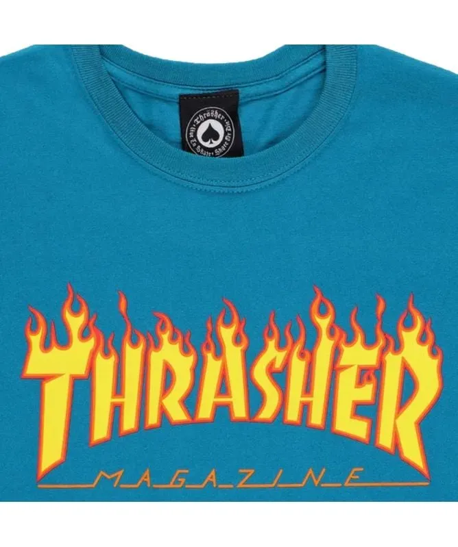 Thrasher Flame Logo Print T-Shirt - 144941