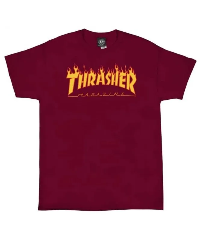 Thrasher Flame Logo Print T-Shirt - 144941