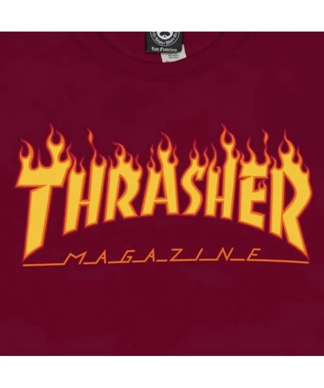 Thrasher Flame Logo Print T-Shirt - 144941