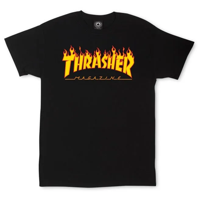 Thrasher Flame Tee (Black)