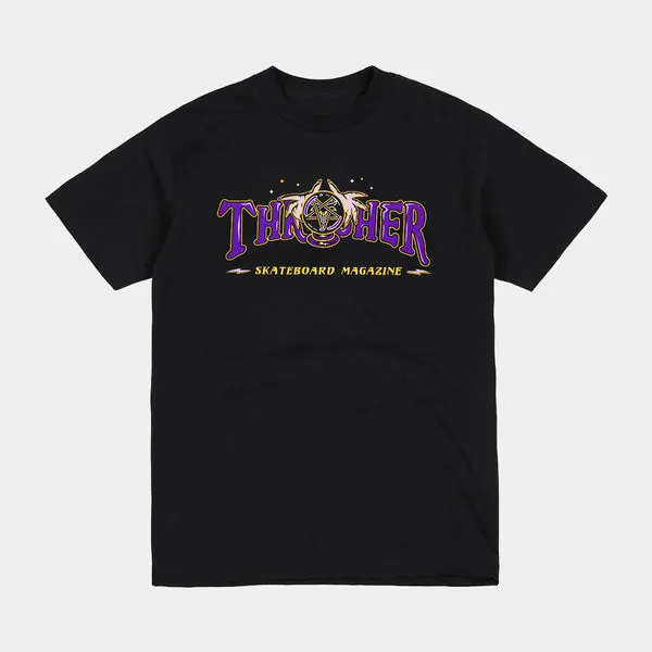 THRASHER FORTUNE LOGO TEE - BLACK