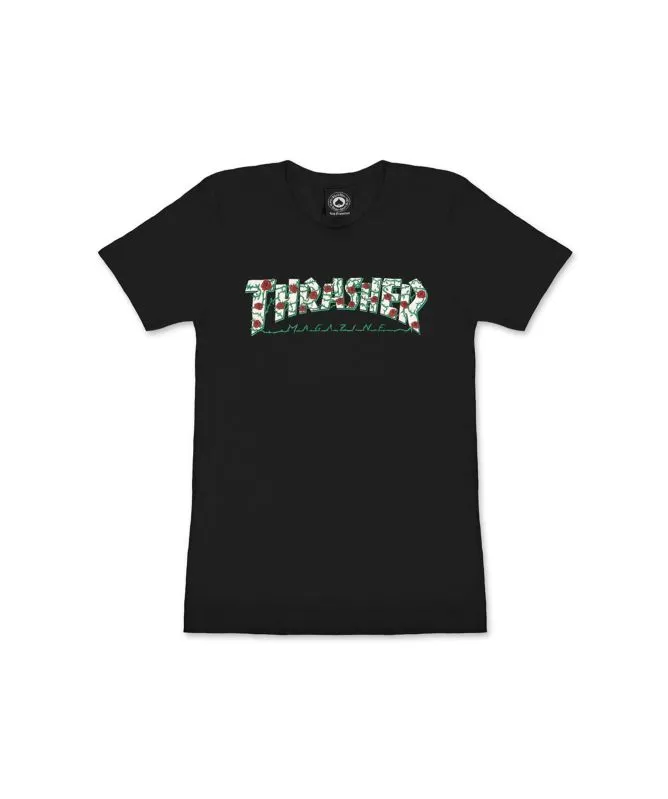 Thrasher Girl’s Roses T-Shirt | Black