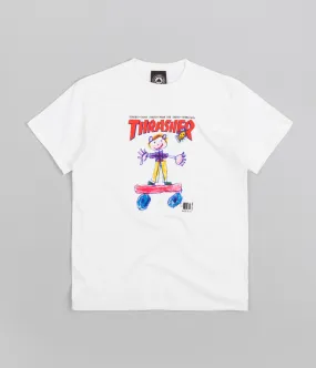 Thrasher Kid Cover T-Shirt - White