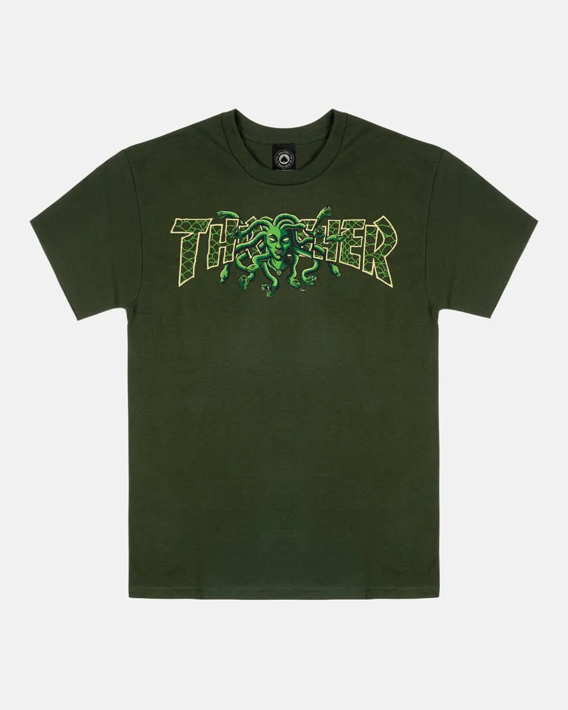 Thrasher Medusa Tee - Forest Green