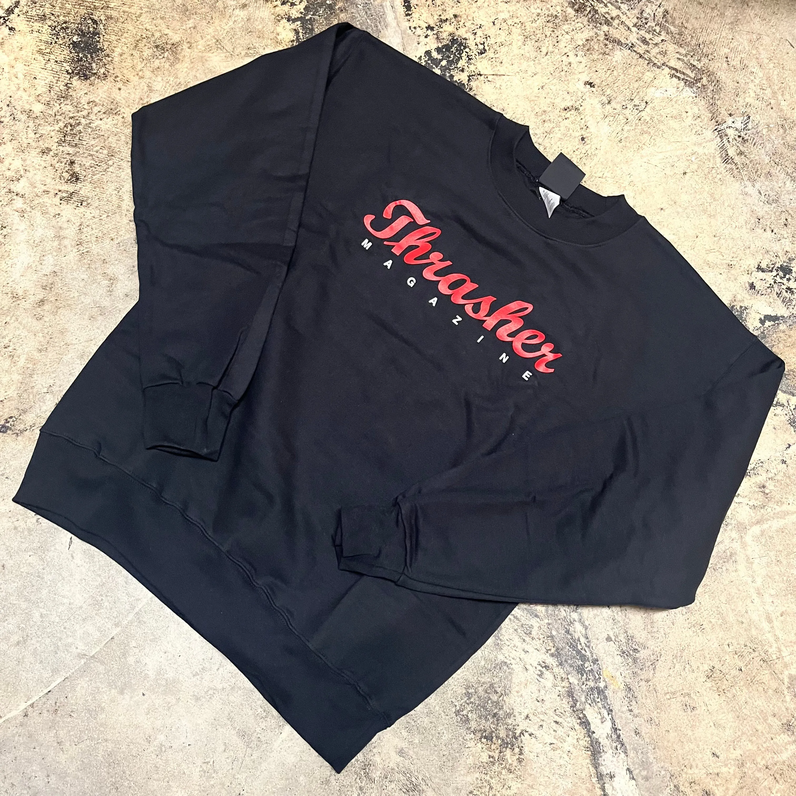 THRASHER SCRIPT CREWNECK