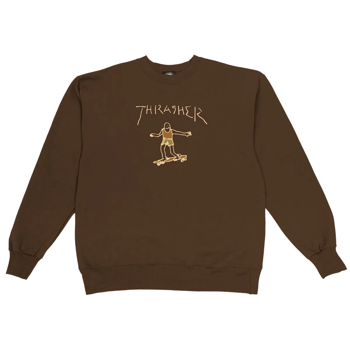 THRASHER SWEAT GONZ  CREW CHOCOLATE