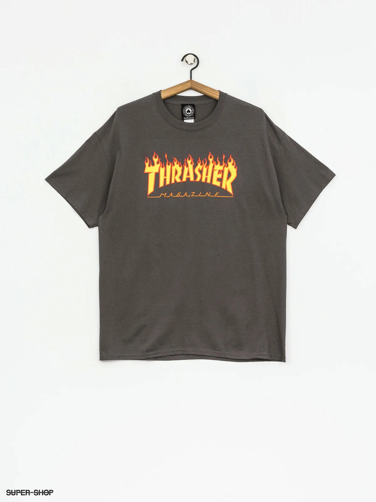 Thrasher T-shirt Flame Logo (charcoal grey)