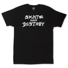 THRASHER T-SHIRT SKATE & DESTROY BLACK