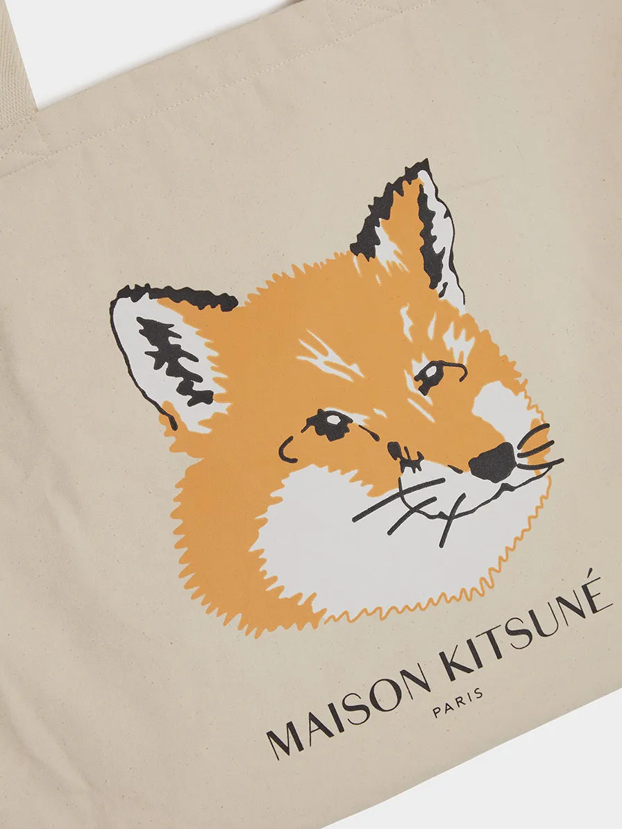 Tote Bag Fox Head II, Ecru