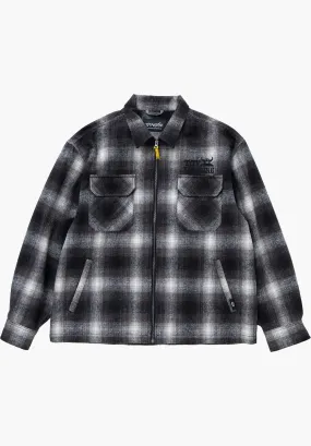 Toy-Machine Sect Eye Patch Plaid Check Zip Shacket