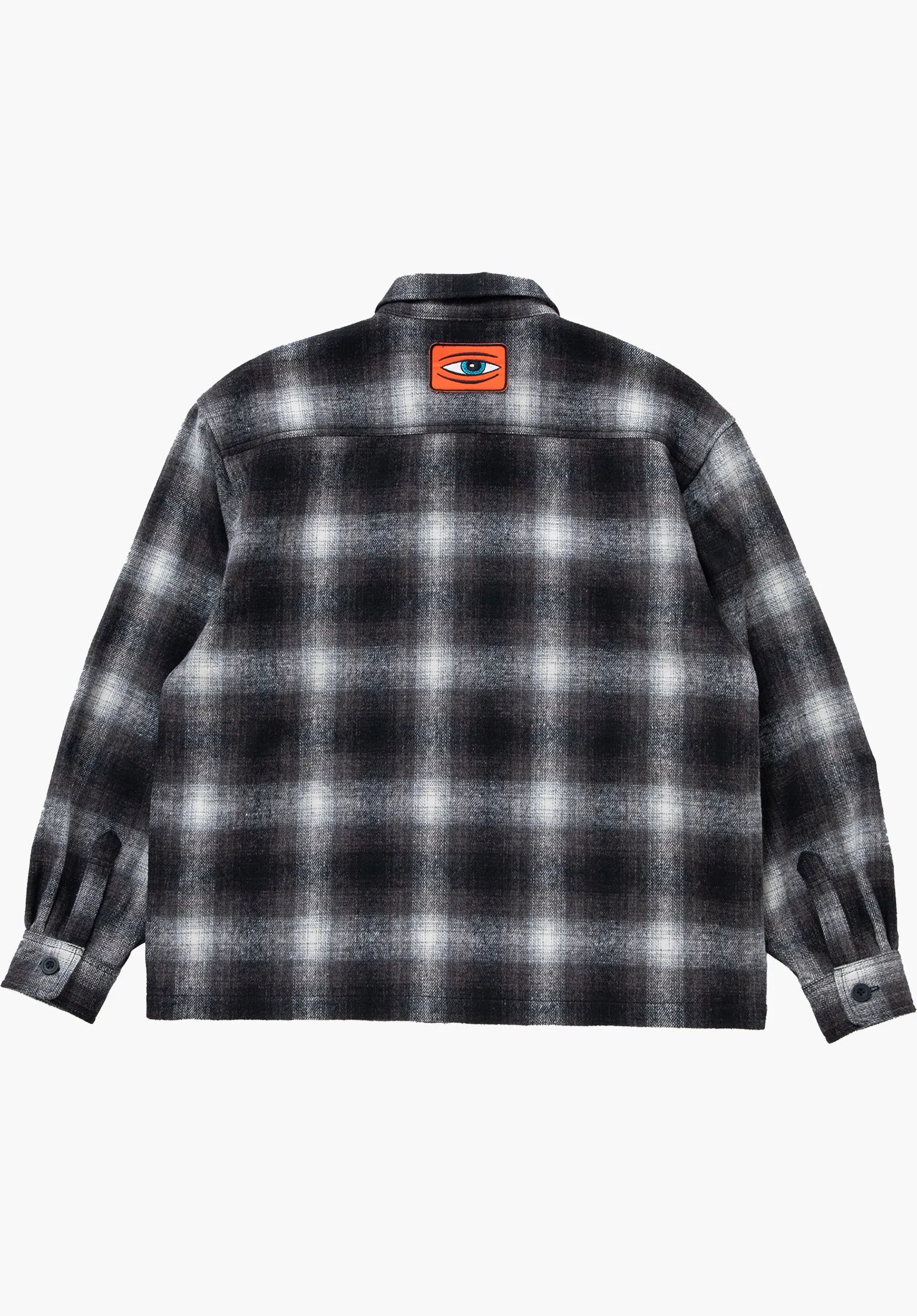 Toy-Machine Sect Eye Patch Plaid Check Zip Shacket