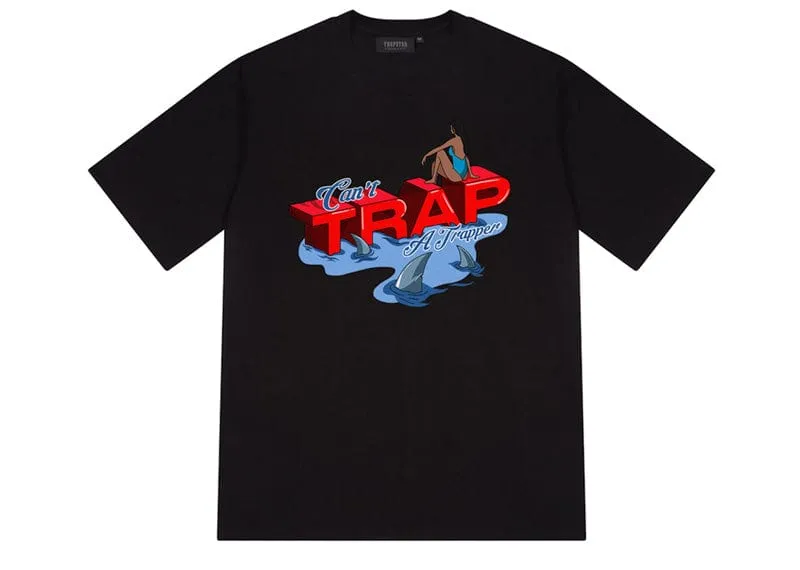 Trapstar Can't Trap A Trapper Tee Black