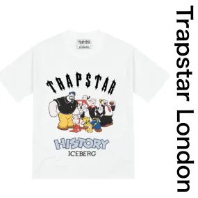 Trapstar London  |Cotton Short Sleeves Oversized Logo T-Shirts