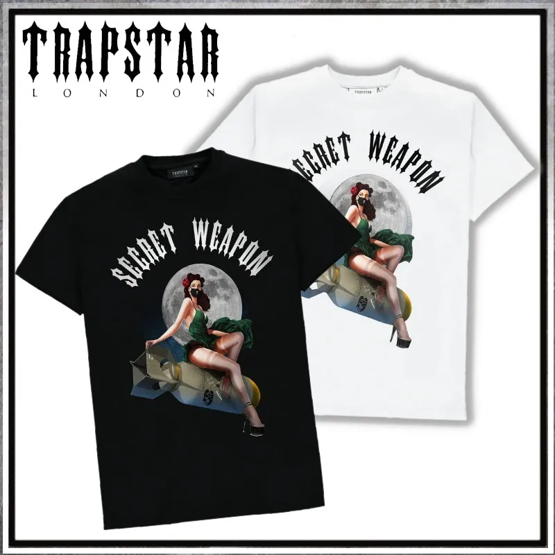 Trapstar London  |Crew Neck Street Style Plain Cotton Short Sleeves Logo