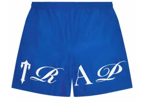 Trapstar Script Shell Shorts Blue/White