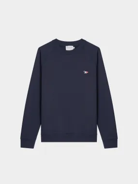 Tricolor Fox Patch Clean Sweatshirt, Navy