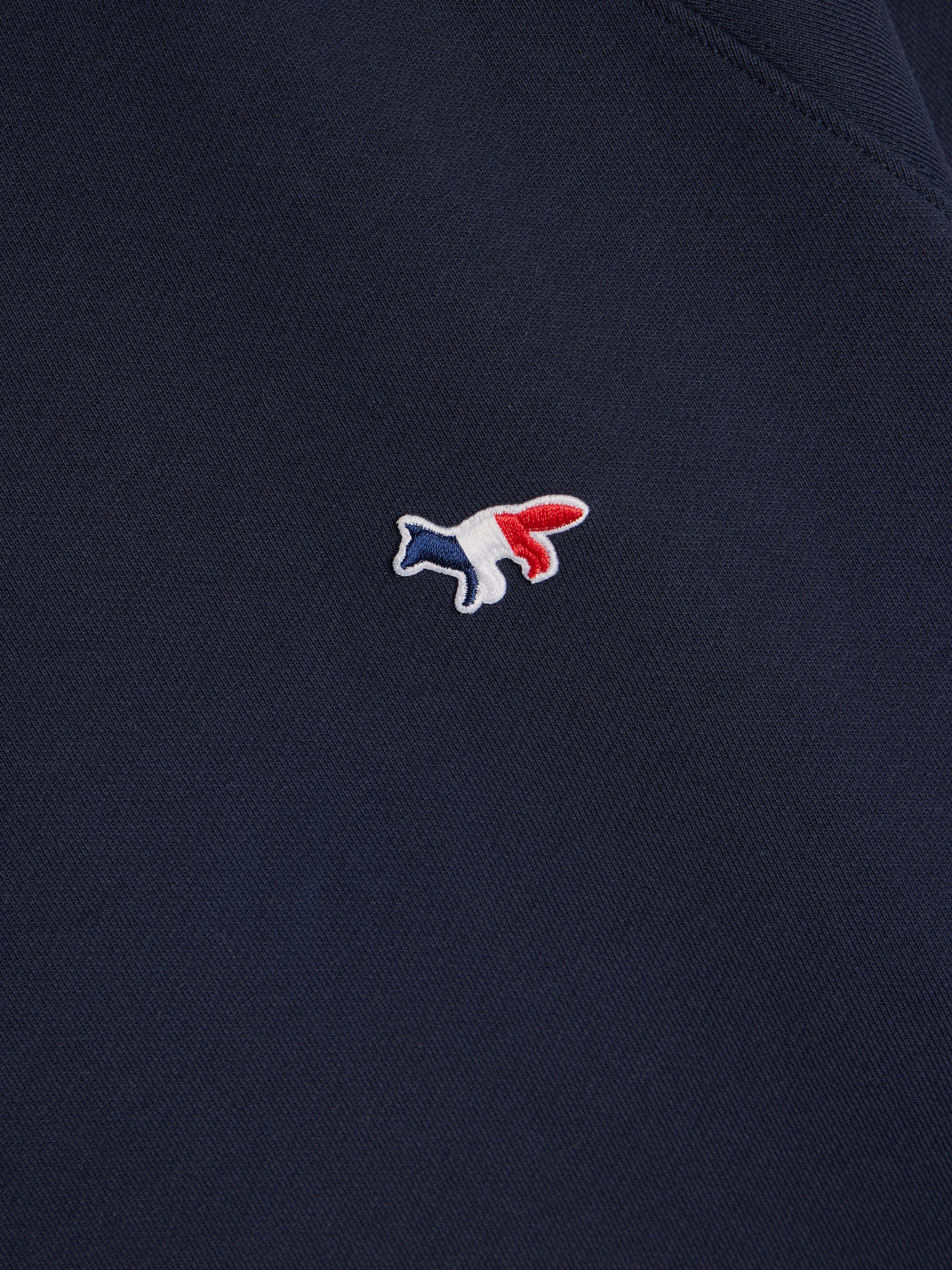 Tricolor Fox Patch Clean Sweatshirt, Navy