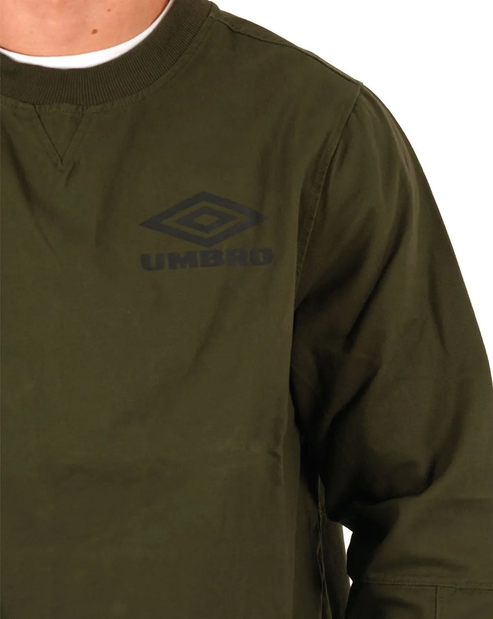 Umbro Drill Crew Sweat Forest Green