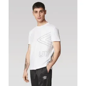 Umbro RAM260B T-Shirt Uomo Big Logo Catarifrangente Bianco