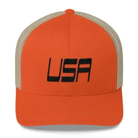 USA Designs - Embroidered Trucker Hat - USA