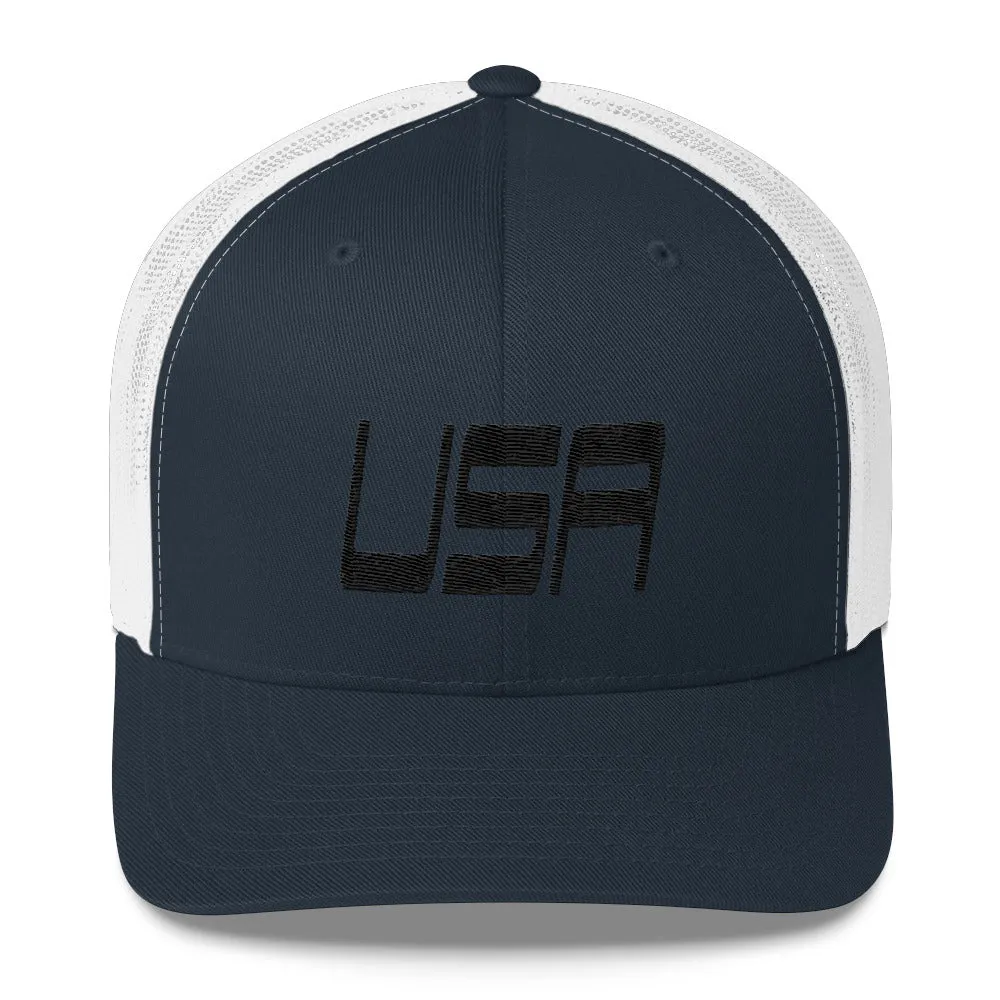 USA Designs - Embroidered Trucker Hat - USA