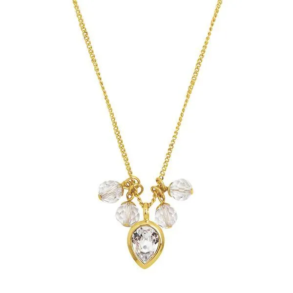 VALERIA SHINY GOLD CRYSTAL NECKLACE