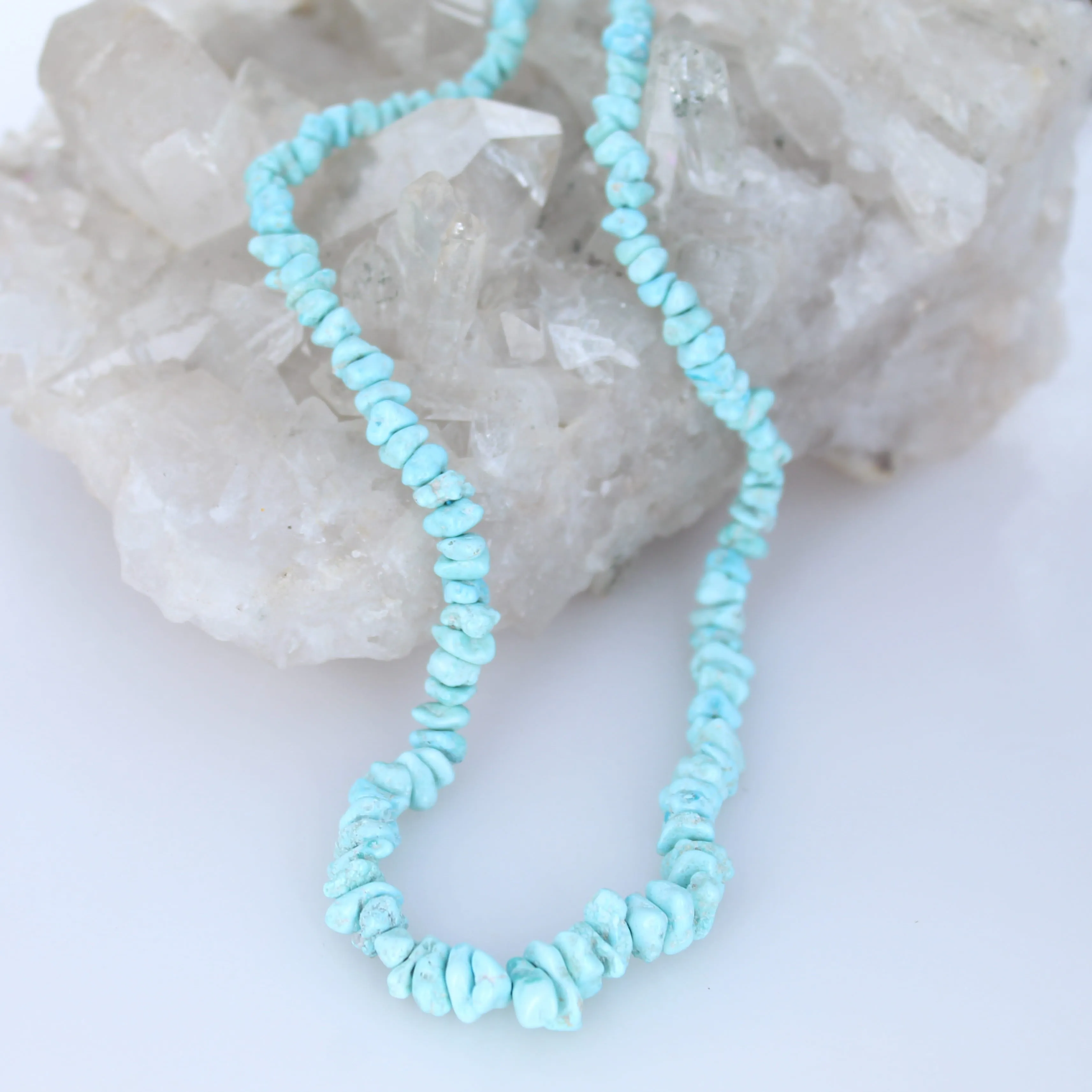 Very Pretty White Creek Turquoise Beads Nuggets 4-5x9m