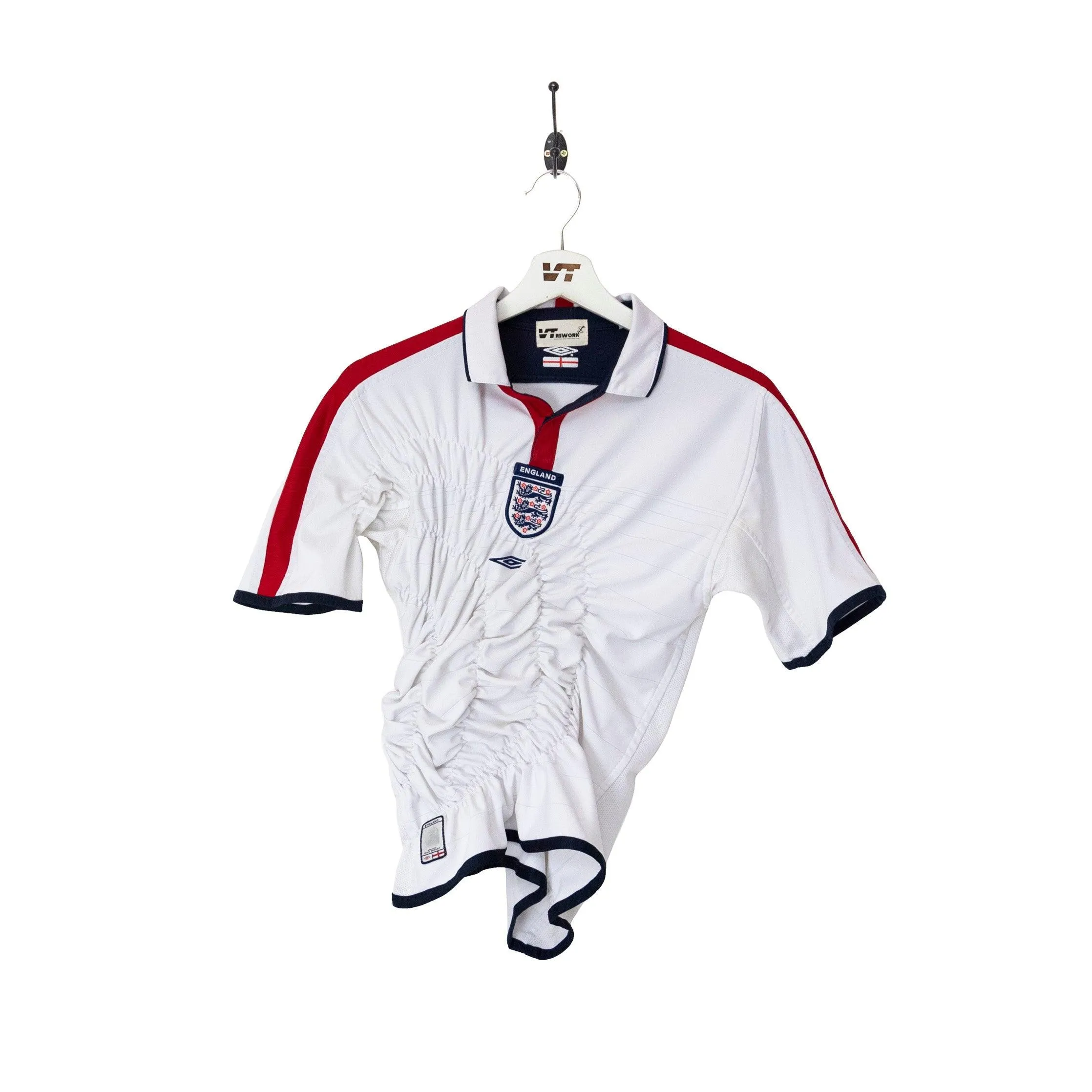 VT Rework : England x Umbro A Symmetrical Shirred Top