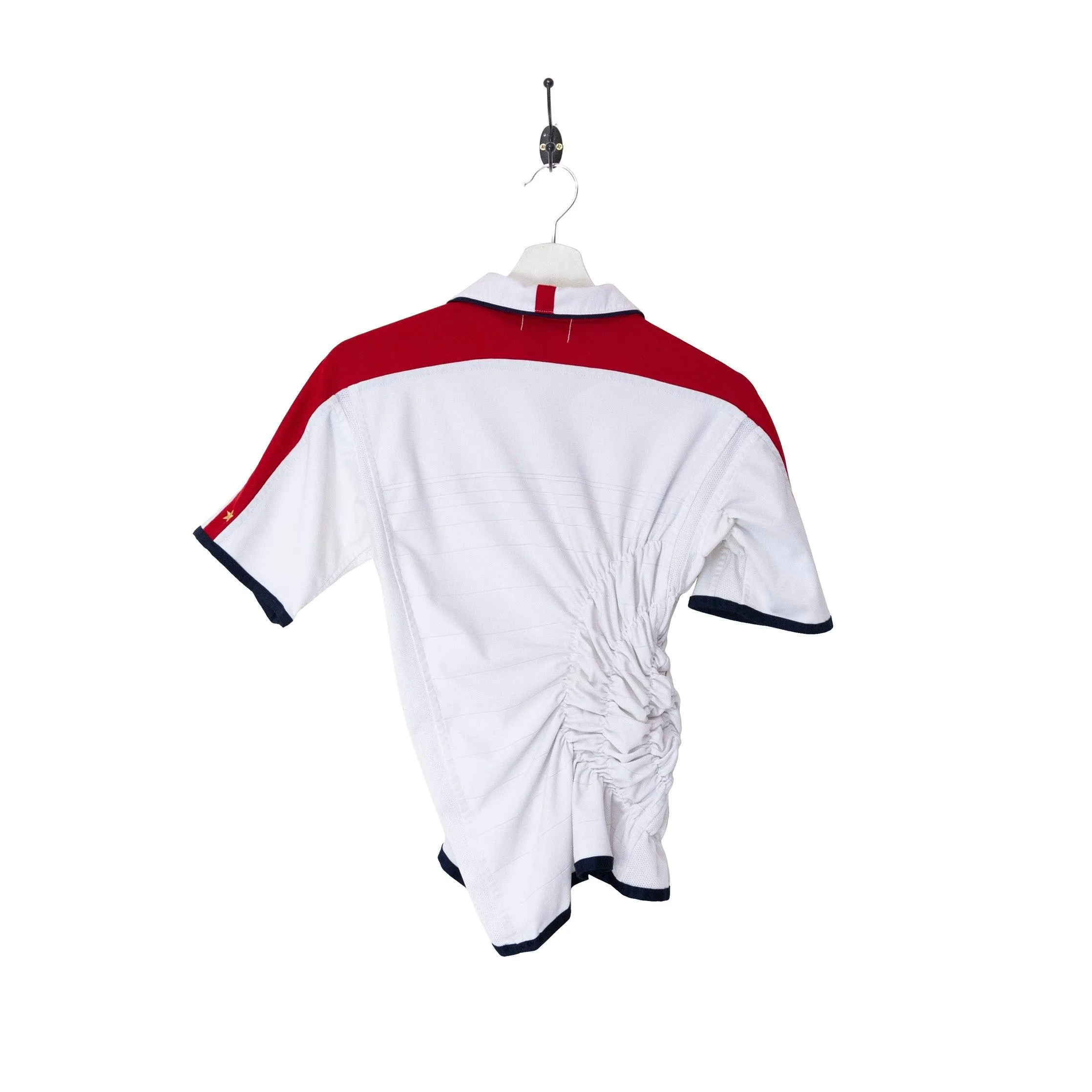 VT Rework : England x Umbro A Symmetrical Shirred Top