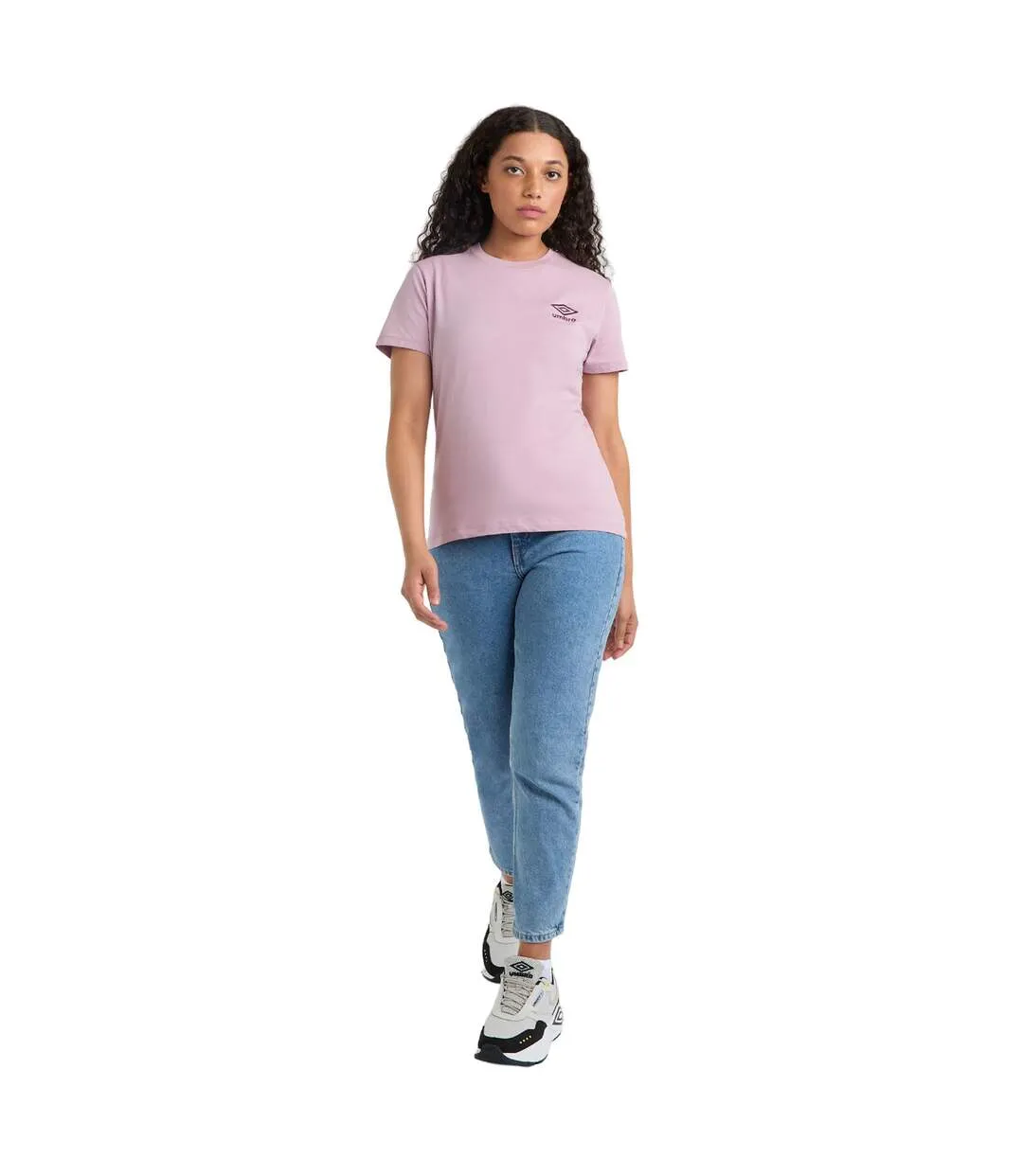 Womens/ladies core classic t-shirt mauve shadow/potent purple Umbro