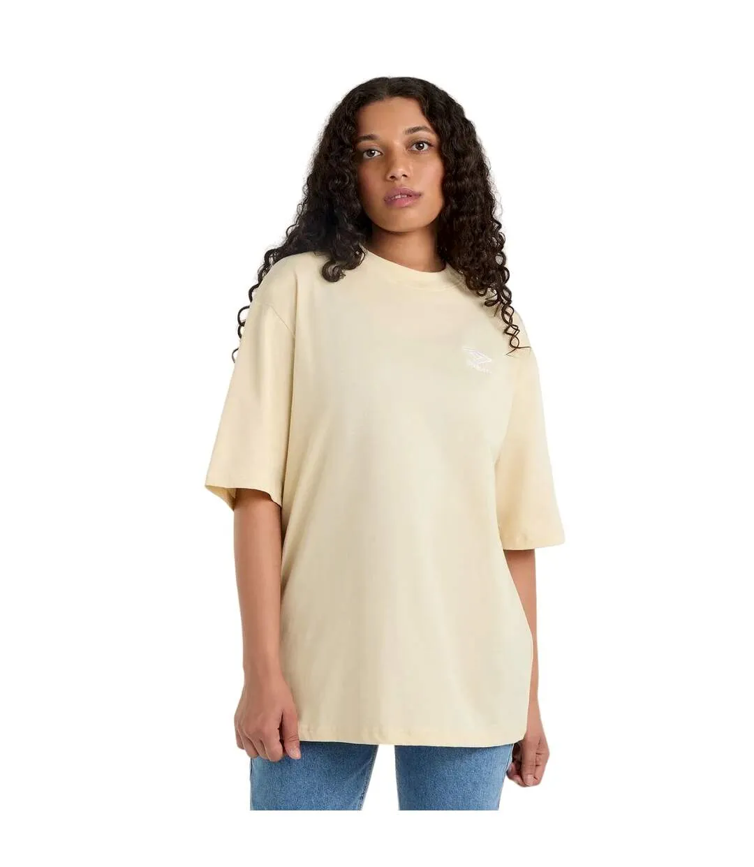 Womens/ladies core oversized t-shirt biscotti/white Umbro