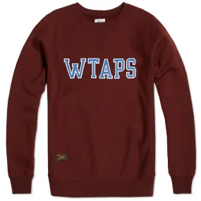 WTAPS Design Crew SweatBurgundy